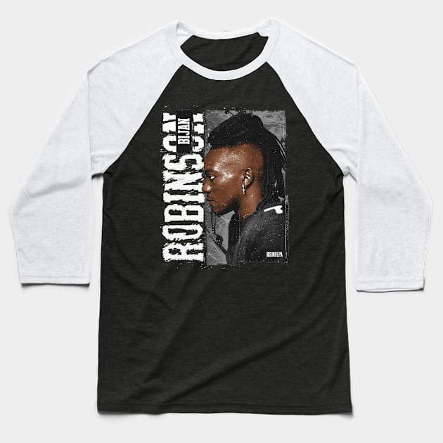 Bijan Robinson Atlanta Grunge Baseball T-Shirt by danlintonpro